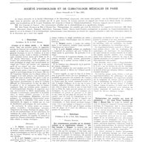 0617 - Page 613 - Travaux originaux. Introduction à l'étude des affections endocriniennes du squelette. Par G. Coryn... / Société d'hydrologie et de climatologie médicales de Paris (Séance solennelle du 1er mars 1937) / A. Climatologie / B. Hydrologie