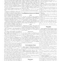 0659 - Page 655 - Chroniques, variétés et informations. L'application des 40 heures aux maisons de santé. Note pour les médecins et chirurgiens, propriétaires de maisons de santé / A propos du congrès de l'insuffisance hépatique / La médecine à travers le monde. Corée / Japon / Mandchourie / Université de Paris. Clinique médicale propédeutique Broussais / Clinique thérapeutique médicale, Pitié / Concours. Chirurgiens des hôpitaux / Adjuvat / Prosectorat / Nouvelles. Journées médicales internationales de Paris / La maison du médecin / Nécrologie