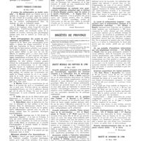 0691 - Page 687 - Sociétés de Paris. Société de gastro-entérologie de Paris. 12 avril 1937 / Société française d'urologie. 15 mars 1937 / Sociétés de province / Société médicale des hôpitaux de Lyon. 13 mars 1937 / 6 avril / Société de chirurgie de Lyon. 18 mars 1937