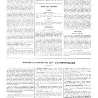 0700 - Page 696 - Chroniques, variétés et informations. Nouvelles. Société de bronco-oesophagoscopie de langue française / Voyage touristique et scientifique en Italie / Brevet de médecin sanitaire maritime / Nécrologie / Actes des facultés. Paris / Lyon / Marseille / Toulouse / Renseignements et communiqués