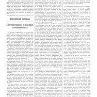 0721 - Page 717 - Travaux originaux. L'insufflation tubaire kymographique. Par Louis Bonnet... / Mouvement médical. L'hypertension chronique expérimentale