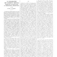 0749 - Page 745 - Travaux originaux. La localisation des accidents nerveux consécutifs aux insufflations du pneumothorax thérapeutique. Par MM. G. Poix et A. Jacquet