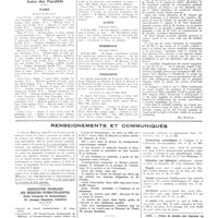 0820 - Page 816 - Chroniques, variétés et informations. Nouvelles. santé des troupes coloniales / Nécrologie / Actes des facultés. Paris / Alger / Bordeaux / Indochine / Assemblée générale annuelle de l'association générale des médecins de France [Max Hulmann] / Renseignements et communiqués