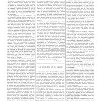 0853 - Page 849 - Chroniques, variétés et informations. L'alimentation et l'homme moderne / La médecine et les sports