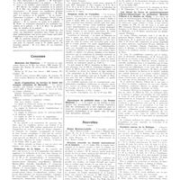 0859 - Page 855 - Chroniques, variétés et informations. Université de Paris. Hôpitaux et hospices. Hôpital Tenon / Concours. Médecins des hôpitaux / Ecole d'application du service de santé des troupes coloniales de Marseille / Préfecture de la Seine / Hospices civils de Versailles / Nouvelles. Musée Maurice-Letulle / Réunion annuelle du comité internationale de la lumière / Journée médicale internationale de laryngologie / Les élèves du cours de perfectionnement d'hydro-climatologie du professeur Maurice Villaret à la station de Vichy / Croisière autour de la Baltique / Corps de santé militaire