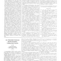 0863 - Page 859 - Travaux originaux. Vaso-dilatation et vaso-distention veineuses et coronariennes. Par MM. Ch. Champy... et Jacques-Louvel... / Bibliographie / Le pneumothorax extra-pleural thérapeutique. Par MM. E. Hautefeuille et Dreyfus-Le Foyer...