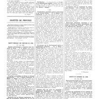 0869 - Page 865 - Sociétés de Paris. Société de médecine de Paris. 14 mai 1937 / Sociétés de province / Société médicale des hôpitaux de Lyon. 27 avril 1937 / 4 mai / Société de chirurgie de Lyon. 29 avril 1937