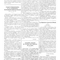 0890 - Page 886 - Chroniques, variétés et informations. L'institut médical de la Villetertre / Conseil d'administration de la confédération des syndicats médicaux français. Séance du 9 mai 1937 [Clavelier] / Assemblée générale du syndicat des médecins de la Seine / La médecine à travers le monde. Autriche / Hongrie