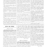 0942 - Page 938 - Travaux originaux. Le traitement radium-chirurgical de certains néoplasmes utérins. Par MM. R. Sauvage, E. Wallon et R. Simon / Revue des thèses. Thèse de Paris. Claude Macrez. Etude des effets de la morphine sur la diurèse et sur la dépuration rénale en particulier chez les cardiaques (Louis Arnette, éditeur), Paris, 1937 [Robert Clément] / Thèse de Marseille. Vincent Donnet. Glandes endocrines et gestation ; le déclenchement physiologique de la parturition (Etude critique et expérimentale). (Impr. Leconte), Marseille 1936 [Marcel Arnaud]