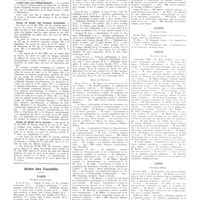 0947 - Page 943 - Chroniques, variétés et informations. Nouvelles. La société française de dermatologie et de syphiligraphie / L'entr'aide aux rhumatisants / Corps de santé des troupes coloniales / Corps de santé de la marine / Actes des facultés. Paris / Alger / Lille / Lyon