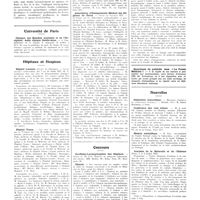 1027 - Page 1001 - Chroniques, variétés et informations. Livres nouveaux. Les spasmes de la face et leur traitement, par Th. Alajouanine et R. Thurel... (Masson et Compagnie, éditeurs), Paris, 1936... [Lucien Bouquès] / Université de Paris. Clinique des maladies mentales et de l'encéphale. Asile clinique Sainte-Anne / Hôpitaux et hospices. Hôpital Laennec / Hôpital Tenon / Association d'enseignement médical des hôpitaux de Paris / Concours. Oto-rhino-laryngologistes des hôpitaux / Clinicat / Nouvelles. Distinctions honorifiques / Conférence des voix latines / Mission scientifique / Journées de la maternité et de l'enfance / Nécrologie