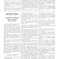 1030 - Page 1004 - Travaux originaux. Transfusions médicales. L'épreuve directe et croisée d'identité globulaire. Par Camille Simonin... / Mouvement médical. L'hormonothérapie dans l'adénome prostatique