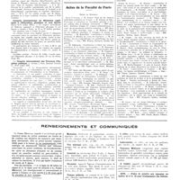 1044 - Page 1018 - Chroniques, variétés et informations. Nouvelles. Société de médecine de Paris / Ligue nationale française contre le péril vénérien / Congrès international de médecine appliquée à l'éducation physique et aux sports / Un congrès international des travaux d'hygiène publique / Nécrologie / Actes de la faculté de Paris. Thèses de doctorat / Renseignements et communiqués
