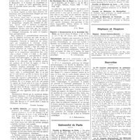 1203 - Page 1177 - Livres nouveaux. Les maladies du pharynx. Clinique et thérapeutique, par G. Canuyt..., avec collaboration de MM. Reverchon et Truffert et le concours de Ch. Wild... (Masson et Compagnie), Paris, 1937... [Georges Laurens] / Le diabète infantile, par Georges Mouriquand..., et Georges Charleux... (Gaston Doin et Compagnie, éditeurs). - Paris, 1936... [G. Schreiber] / Die Karlsbader kur zu hause (la cure de Karlsbad à domicile), par O. Simon... (J. Springer, éditeur), Vienne, 1936... [P.-L. Marie] / Registro e interpretacion de la actividad cardiaca, par Oscar Orias... (El Ateneo, édit), Buenos-Aires [R. Lutembacher] / Ophtalmologie, par G.-F. Cosmettatos... (Taroussopoulo, éditeur). Athènes, 1936 [G. J. Stéfanopoulo] / Université de Paris. Faculté de médecine de Paris / Universités de province. Faculté de médecine d'Alger / Faculté de médecine de Lille / Faculté de médecine de Lyon / Faculté de médecine de Montpellier / Faculté de médecine de Toulouse / Nouvelles. Le IVe congrès international de pédiatrie / Le Ier congrès international des médecins fonctionnaires de la santé publique