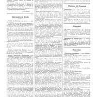 1243 - Page 1217 - Chroniques, variétés et informations. Livres nouveaux. L'hygiène de l'enfant. Causeries, par Rocaz... (Delmas, éditeur), Bordeaux, 1936... [G. Schreiber] / Université de Paris. Faculté de Médecine / Clinique médicale des enfants / Clinique obstétricale Baudelocque / Cours sur l'art d'explorer les urinaires / Cours de vacances sur les tuberculoses ganglio-pulmonaires de l'enfance / Universités de province. Faculté de médecine de Nancy / Hôpitaux et hospices. Sanatoriums / Concours. Oto-rhino-laryngologistes des hôpitaux d'Arles / Nouvelles. Distinctions honorifiques / Commémoration de la fondation de l'hôpital psychiatrique Henri-Rousselle