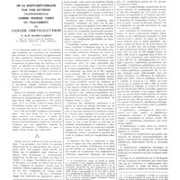 1269 - Page 1243 - Travaux originaux. De la roentgenthérapie par voie externes (transabdominale) comme premier temps du traitement du cancer cervico-utérin. Par M. R. Mathey-Cornat...