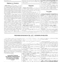1316 - Page 1290 - Chroniques, variétés et informations. Universités de province. Faculté de médecine de Lyon / Hôpitaux et hospices. Hôpital Tenon / Concours. Hospices civils de Rouen / Hôpital général de Nevers / Chef de clinique ophtalmologie et oto-rhino-laryngologique à l'école d'application des médecins et pharmaciens-chimistes de 2e classe / Nouvelles. Archives internationales des brucelloses et des maladies à l'homme et aux animaux / Corps de santé des troupes coloniales / Nécrologie / Renseignements et communiqués
