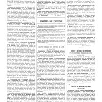 1325 - Page 1299 - Sociétés de Paris. Société de pathologie exotique. 9 juin 1937 / Sociétés de province / Société médicale des hôpitaux de Lyon. 29 juin 1937 / Société de chirurgie de Lyon. 1er juillet 1937 / Société nationale de médecine et des sciences médicales de Lyon. 30 juin 1937 / Société de médecine du Nord. 25 juin 1937