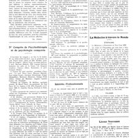 1330 - Page 1304 - Chroniques, variétés et informations. La leishmaniose viscérale du Soudan anglo-égyptien / IVe congrès de psychothérapie et de physiologie comparée / Intérêts professionnels / La médecine à travers le monde. États-Unis / Pologne / Livres nouveaux. La vie et les ondes, par Michel Adam et Armand Givelet... (Etienne Chiron, édit), Paris...