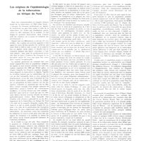 1361 - Page 1335 - Chroniques, variétés et informations. Les origines de l'épidémiologie de la tuberculose en Afrique du Nord