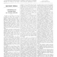 1388 - Page 1362 - Travaux originaux. Intérêt épidémiologique de la cuti-réaction à la tuberculine chez l'adulte. Par MM. R.-L. Debénédetti et E. Balgairies / Mouvement médical. L'encéphalite traumatique ou punk drunk