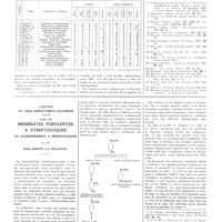 1432 - Page 1406 - Travaux originaux. Sur le mécanisme d'action de la mucine gastrique. Par MM. Carlos Bonorino Udaondo et H. Zunino... / Bibliographie / L'action du para-amino-phényl-sulfamide (1162 F) dans les méningites purulentes à streptocoques et accessoirement à méningocoques. Par MM. René Martin et A. Delaunay