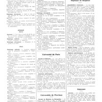 1443 - Page 1417 - Chroniques, variétés et informations. Liste des questions posées en 1936 aux concours de l'externat et de l'internat / Externat (Ecrit) / Internat (Ecrit) / Université de Paris. Faculté de médecine / Anatomie pathologique / Universités de province. Faculté de médecine de Montpellier / Hôpitaux et hospices. Amphithéâtre d'anatomie / Hôpital Cochin / Hôpitaux psychiatriques / Concours. Internat