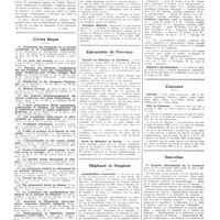 1459 - Page 1433 - Chroniques, variétés et informations. Livres nouveaux. Sémiologie radiographique pulmonaire. Interprétation des radiographies pulmonaires, par Jacques Stéphani... (Doin, édit), Paris... [G. Poix] / Livres reçus / Université de Paris. Chimie / Physique médicale / Universités de province. Faculté de médecine de Bordeaux / Ecole de médecine de Nantes / Hôpitaux et hospices. Amphithéâtre d'anatomie / Hôpital de la glacière / Hôpitaux psychiatriques / Concours. Internat / Prix de l'internat / Nouvelles. Ier congrès international de la Conserve