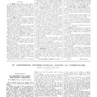 1468 - Page 1442 - XLVIe Congrès de l'association française de chirurgie (Paris, 4-9 octobre 1937) (suite). Deuxième question. Les embolies artérielles des membres (A suivre) / Xe conférence internationale contre la tuberculose (Lisbonne, 5-11 septembre 1937) (suite). Deuxième question. De l'adolescent et de l'adulte primo-infection tuberculeuse
