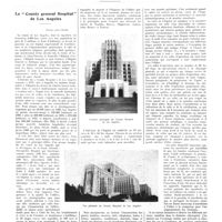 1473 - Page 1447 - Chroniques, variétés et informations. Le «County general Hospital» de Los Angeles