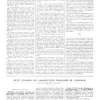 1496 - Page 1470 - Travaux originaux. Sur l'efficacité des injections intraveineuse de bromure de sodium et de sulfate d'atropine dans le traitement de l'ulcère gastrique et duodénal. Par MM. Anastase Landau et Wlodzimierz Hejman... / XLVIe Congrès de l'association française de chirurgie (Paris, 4-9 octobre 1937) (suite et fin). Communications particulières. Modification des équilibres thermiques des plaies opératoires avec ou sans emploi de rayons infra-rouges / Analyse de l'air d'une salle d'opérations, au cours d'interventions