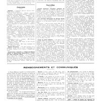 1508 - Page 1482 - Chroniques, variétés et informations. Hôpitaux et hospices. Hôpital Saint-Jacques / Concours. Internat / Hôpital Boucicaut / Sanatoriums Calmette à Villiers-sur-Marne (Aisne) et sanatoriums Emile-Roux à Arnières, près d'Evreux (Eure) / Nouvelles. Conseil supérieur d'hygiène publique de France / Les journées nationales de service social / Corps de santé militaire / Renseignements et communiqués
