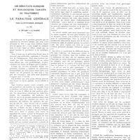 1509 - Page 1483 - Travaux originaux. Les résultats cliniques et biologiques tardifs du traitement de la paralysie générale par le stovarsol sodique. Par MM. A. Sézary et A. Barbé...