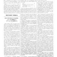 1512 - Page 1486 - Travaux originaux. Au sujet de la technique de l'infiltration du ganglion cervical supérieur du sympathique. Par Paul Orsoni... / Mouvement médical. Deux nouvelles vitamines : la vitamine P et la vitamine K
