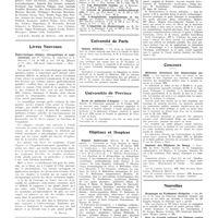 1563 - Page 1537 - Chroniques, variétés et informations. Les médecins étrangers à Paris / Livres nouveaux. Endocrinologie clinique, thérapeutique et expérimentale, par P. Sainton, H. Simonnet et L. Brouha... (Masson et Compagnie, édit)... [A. Ravina] / Livres reçus / Université de Paris. Chimie médicale / Universités de province. Ecole de médecine d'Angers / Hôpitaux et hospices. Hôpital Saint-Louis / Concours. Médecins directeurs des sanatoriums publics / Internat des hôpitaux de Nancy / Nouvelles. Hommage au Professeur Grégoire / Prix du comité national de défense contre la tuberculose