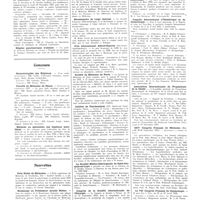 1627 - Page 1601 - Chroniques, variétés et informations. Hôpitaux et hospices. Amphithéâtre d'anatomie / Hôpital Lariboisière / Hôpital psychiatrique d'aliénés / Concours. Stomatologiste des hôpitaux / Faculté de médecine de Nancy / Médecin ou spécialiste des hôpitaux maritimes / Nouvelles. Prix Nobel de médecine / Hommage au Professeur Arnold Netter / Fédération nationale des médecins du Front / Bicentenaire de Luigi Galvani / Prix international Alfred-Chauvin / Société de médecine de Paris / Institut de psychanalyse / La société médico-chirurgicale de Saint-Germain-en-Laye / Congrès de la société internationale de chirurgie / IVe conférence internationale de la Lèpre / Congrès international du rhumatisme et de balnéologie / Congrès international d'obstétrique et de gynécologie / Association internationale de prophylaxie de la cécité / XXVe congrès français de médecine / Le congrès français de gynécologie