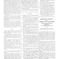 1631 - Page 1605 - Travaux originaux. L'aminémie. Par Maurice Loeper / Bibliographie / Fréquence et pronostic de la tuberculose pulmonaire chez les assurés sociaux bénéficiant de l'assurance-invalidité. Par MM. Jacques Godard et Robert Soutille