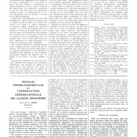 1672 - Page 1646 - Travaux originaux. La dyschronométrie cérébelleuse. Réflexe antagoniste, équilibre actif, réactions d'équilibration. Par André-Thomas / Bibliographie / Nouvelles données expérimentales sur l'innervation cérébrospinale des glandes endocrines. Par le Prof. L. Pines...