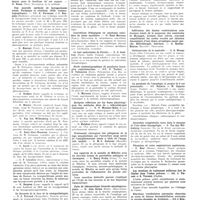 1705 - Page 1679 - XLIIe Congrès français d'oto-rhino-laryngologie (Paris, 18-20 octobre 1937). Communications diverses. Laryngo-trachéite et corps étrangers chez l'enfant / Une nouvelle méthode de laryngectomie totale. Technique et résultats (Film cinématographique) / Le furoncle de la face et la roentgenthérapie / Neurofibromatose cervicale et paralysie périphérique de la dilatation laryngée / Concrétions lithiasiques ou exostoses calcifiées du sinus maxillaire / Le test endocrinien de Ferrier / Etude cinématographique de paralysies laryngées expérimentales / Quelques réflexions sur les bases physiologiques des méthodes dites de «réflexothérapie» endonasale» / Traitement chirurgical des phlegmons de la loge amygdalienne par l'ouverture large suivie de l'amygdalectomie totale à tiède de l'amygdale malade / Les rapports de la maladie de Mikuliez avec les diverses formes de parotidites subaiguës et chroniques / Faits de thérapeutique broncho-oesophagoscopique / Les laryngites scléreuses / Ostéosarcome de la mastoïde / La paralysie de l'oesophage (à propos de 2 cas personnels) / Anomalies congénitales rares dans le domaine de l'oto-rhino-laryngologie / Vitamines et voies respiratoires supérieures / Les résultats du traitement sulfureux fort de Challes dans l'ozène précoce