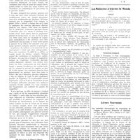 1754 - Page 1728 - Chroniques, variétés et informations. Le médecin et l'éducation physique scolaire / Le congrès universel de la voix (exposition 1937) / La médecine à travers le monde. Grèce / Tchécoslovaquie / Livres nouveaux. Les méthodes chirurgicales du traitement de l'angine de poitrine. Evolution et résultats, par Marcel Bérard... (Masson et Compagnie, édit)...