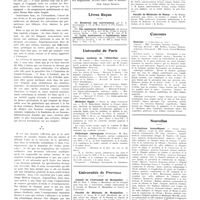 1891 - Page 1865 - Chroniques, variétés et informations. Souvenirs et impressions rapportés d'un quatrième voyage en Amérique du Sud / Livres reçus / Université de Paris. Clinique médicale de l'Hôtel-Dieu / Médecine légale / Pathologie chirurgicale / Universités de province. Conseil de l'université de Montpellier / Faculté de médecine de Montpellier / Institut d'éducation physique de l'université de Montpellier / Prix de thèses de la faculté de médecine de Montpellier / Faculté de médecine de Nancy / Concours. Externat / Nouvelles. Distinctions honorifiques