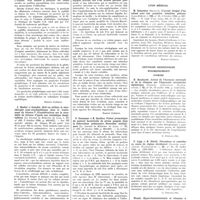 0007 - Page 4 - Le journal de médecine de Lyon. J. Rebattu et P.-L. Mounier-Kuhn. La paralysie des dilatateurs de la glotte / J. Chalier et Camelin. Doit-on utiliser la sérothérapie sous-arachnoïdienne dans le traitement du tétanos ? (Considérations sur la curabilité du tétanos d'après une statistique hospitalière) / Paul Courmont. Rôle de la sérologie dans le diagnostic des tuberculoses de primo-infection / P. Courmont et H. Gardère. Valeur pronostique du pouvoir bactéricide du sérum sanguin dans la tuberculose pulmonaire. Nouvelles statistiques / Lyon médical. M. Schachter... L'avenir éloigné d'un enfant avec une première dentition précoce / Deutsche médizinische Wochenschrift (Leipzig). H. Bernhardt. Action de l'hormone surrénale et de la vitamine sur l'hypotonie circulatoire diphtérique / F. Lapp et H. Dibold. Thrombose et embolies au cours du régime déchloruré / Wendt. Hypercholestérinémie et vitamine A