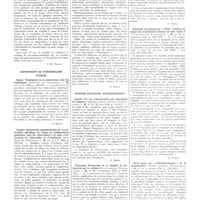 0035 - Page 18 - Der chirurg (Berlin). H. Hanke... Nécrose des extrémités des doigts après intervention pour maladie de Dupuytren, pratiquée à l'anasthésie locale. Etude de l'action nocive de l'adrenaline / Zeitschrift für tuberkulose (Leipzig). Kaiser. Traitement de la tuberculose chez les diabétiques / Fischer. Recherches expérimentales sur l'accélération spécifique du temps de sédimentation globulaire chez les tuberculeux à la suite d'adjonction de tuberculine et d'irradiation / J. Koch. Signification des «foyers circulaires» pulmonaires au cours de la tuberculose / Wiener klinische wochenschrift. Lorenz. Un cas d'intoxication par absorption de camphre «per os» / Feurstein. Traitement de la maladie de Dupuytren par le radium / Kopetsky von Rechtperg et Ohler. Combien de temps les scarlatineux doivent-ils êtres isolés ? / Norio Ogata. La «rickettsiathérapie» de la neurosyphilis