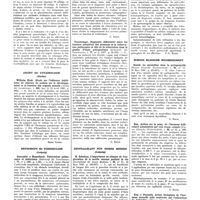 0215 - Page 108 - Klinische wochenschrift (Berlin). E. Urbach, F. Depisch et G. Sicher. Le problème de l'élévation isolée du sucre cutané ou diabète cutané / Archiv für gynaekologie (Berlin). Wilhelm Klodt. Etude sur l'influence inhibitrice du chlorure de sodium sur le développement et la fonction des organes sexuels / Zeitschrift für tuberkulose (Leipzig). Alexander et Hasselbach. Tuberculose pulmonaire et atélectasie / Feuchtinger. Diagnostic différentiel entre les tumeurs primitives des poumons et la tuberculose pulmonaire et rôle de la tuberculose dans la genèse d'états précancéreux / Zentralblatt fur innere medizin (Leipzig). H. Schulten. L'importance en clinique de l'exploration de la moelle osseuse pendant la vie / Wiener klinische wochenschrift. Dussik. Le myxoedème dans la syringomyélie / Kun. Action sur la peau, de l'hormone folliculaire administrée par voie trans-cutanée / Kun et Peczenik. Action biologique de l'hormone sexuelle mâle renforcée par l'adjonction de folliculine
