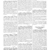 0093 - Page 47 - The journal of the American medical Association (Chicago). J. Rogoff et E. Marcus. Le rôle supposé des surrénales dans l’hypertension ; étude expérimentale / A Vignec et J. Paul. Le virus poliomyélitique dans les selles humaines / C. Moore, J. Lamar et N. Beck. L’absorption cutanée des hormones sexuelles / R. Nomland, E. Skolnik et L. Maclellan. Ictère au cours du traitement de la syphilis par des composés bismuthiques ; report de 32 cas / H. Cutler, M. Power et R. Wilder. Concentration du chlore, du sodium et du potassium dans l’urine et le sang ; leur signification diagnostique dans l’insuffisance surrénale / C. Aldrich, J. Stokes, W. Killingsworth et A. Guinness. Le sérum humain concentré comme diurétique dans le traitement des néphroses ; communication préliminaire / C. Troland et F. Lee. Le «thrombocytopénen», substance extraite de la rate des malades atteints de purpura thrombocytopénique idiopathique qui diminue le nombre des plaquettes sanguines / R. Kohn, S. Platt et S. Saltman. L’antagonisme entre la picrotoxine et les barbituriques / S. Watson et C. Kibler. La dilatation des bronches ; une nouvelle conception de son étiologie qui rend sa prévention et sa guérison possibles / Nederlandsch Tijdschrift voor geneeskunde (Amsterdam). E. Dingemanse et E. Laqueur. La présence de quantités anormalement grandes d’hormone mâle (hormone de croissance de la crête) dans l’urine de malades présentant une tumeur des surrénales