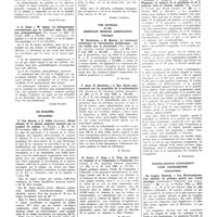0103 - Page 52 - The Lancet (Londres). E. Meulengracht. L’ostéomalacie de la colonne vertébrale consécutive à l’abus de laxatifs / L. C. Cook et W. Ogden. La thérapeutique convulsivante par le cardiazol dans les états non schizophréniques / Le Scalpel (Bruxelles). F. Van Dooren et E. Joffre... Etude clinique de la vitesse sanguine mesurée par le cyanure de sodium / The journal of Tthe American medical Association (Chicago). W. Bleckwenn et M. Masten. Le traitement antidotique de l’intoxication barbiturique : six cas traités par la picrotoxine / F. Adair, H. Heneltine et L. Hac. Etude expérimentale sur les propriétés de la sulfanilamide / B. Isaacs, F. Jung et A. Ivry. La carence en vitamine A et l’adaptation à l’obscurité / The journal of nervous and mental disease (New-York). Rowland T. Belkows et William P. Van Wagenem. Le rapport de la polydipsie et de la polyurie dans le diabète insipide / Nederlandsch tijdschrift voor geneeskunde (Amsterdam). De Langen, Boswijk et Van Nieuwenhuizen. Une endémie de pellagre guérie par l’acide nicotique
