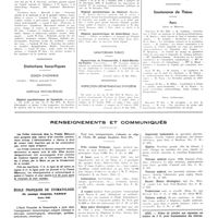 0596 - Page 592 - Informations. Concours. Hôpital de Jonzac / Nouvelles. Cours d'aides médico-sociales / Distinctions honorifiques. Légion d'honneur / Hôpitaux psychiatriques. Hôpital psychiatrique de Cayssiols / Hôpital psychiatrique de Clermont / Hôpital psychiatrique de Saint-Lô / Hôpital psychiatrique de Saint-Rémy / Sanatoriums publics. Sanatorium de Franconville, à Saint-Martin-du-Tertre / Inspection départementale d'hygiène / Administration pénitentiaire. Maison centrale et maison d'arrêt de Riom / Soutenance de thèses. Paris / Renseignements et communiqués