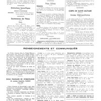 1312 - Page 1308 - Informations. Nouvelles. Ligue française contre le rhumatisme / Maison départementale de secours de Meurthe-et-Moselle / Distinctions honorifiques. Légion d'honneur. Chevalier... / Soutenances de thèses. Paris / Bordeaux / Nos échos. Naissance / Mariage / Décès / Dispensaires antituberculeux. Dispensaires antituberculeux de la Charente-Maritime / Corps de santé militaire. Armée métropolitaine / Renseignements et communiqués