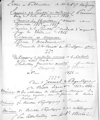 0001 - Page sans numérotation - [Titres] / II. De l'urine <ATTillisible> / III. Dans le journal de physiologie