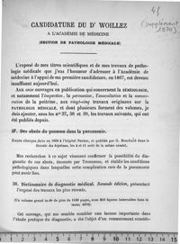 0001 - Page 1 - Candidature du Dr Woillez....